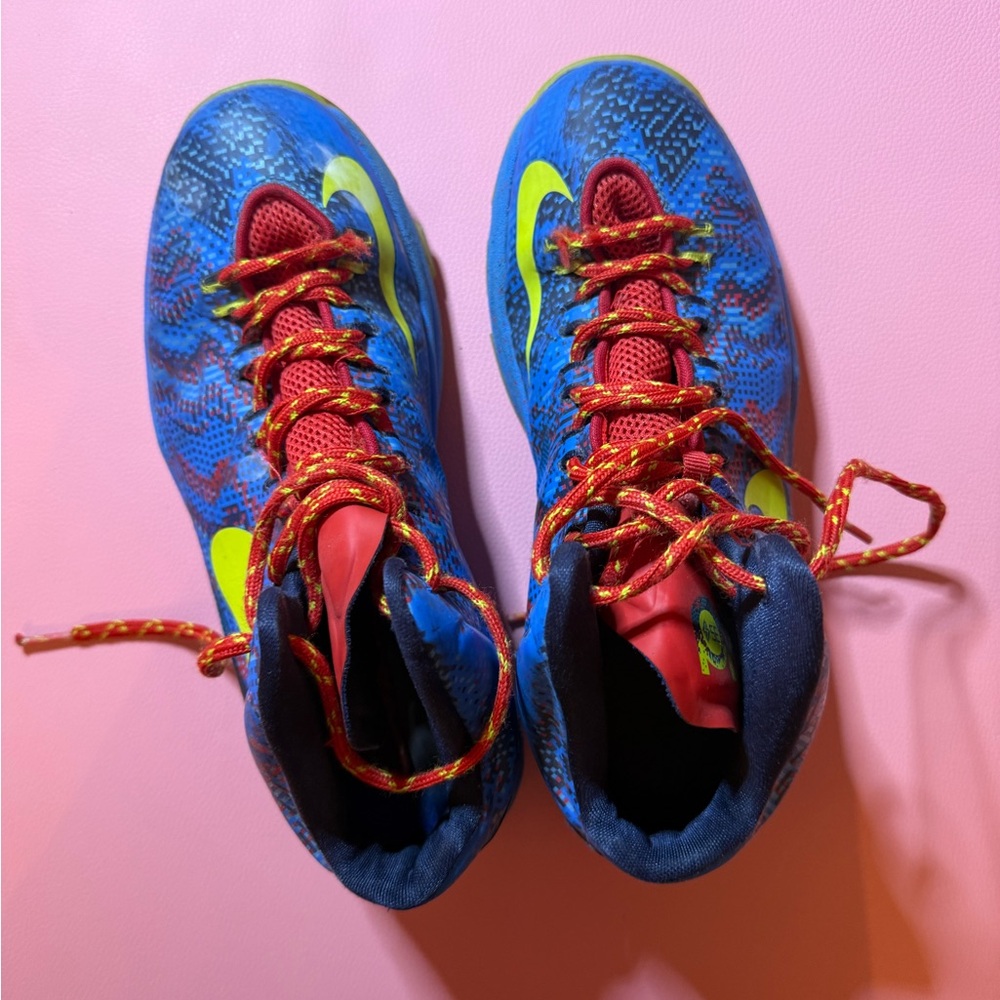 Nike Blue and Yellow Kids Sneakers - Picture 4 of 5